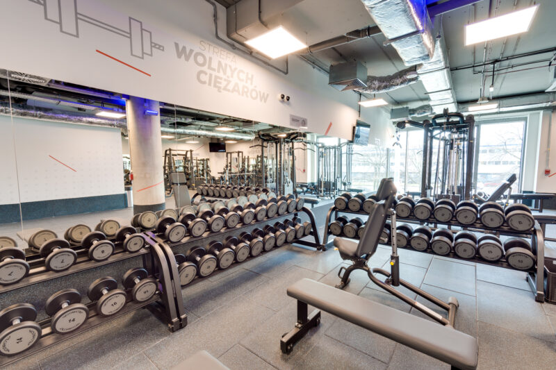 Wnętrze siłowni CityFit Gdańsk Olivia Business Centre 24/7