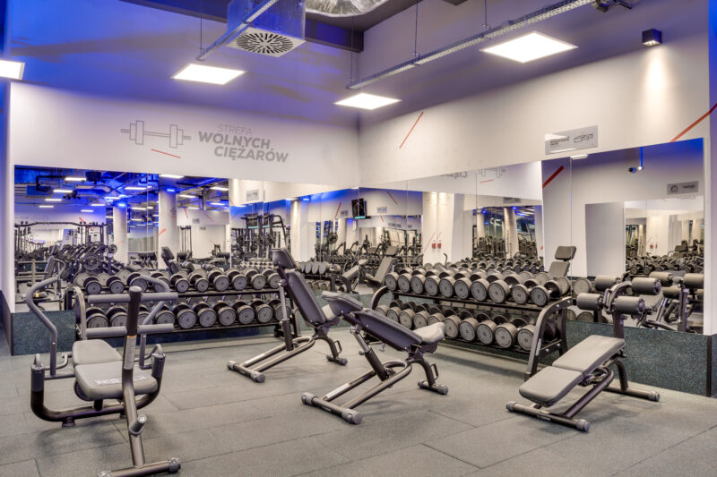 Wnętrze siłowni CityFit Katowice Rynek 24/7