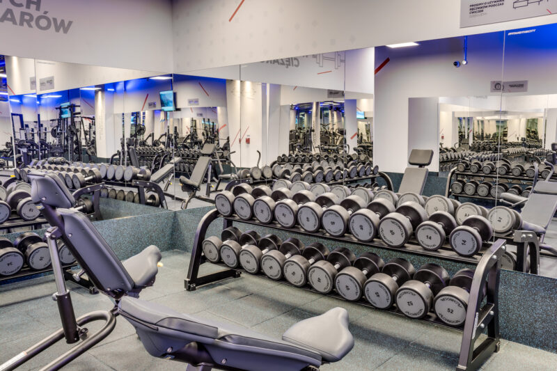 Wnętrze siłowni CityFit Katowice Rynek 24/7