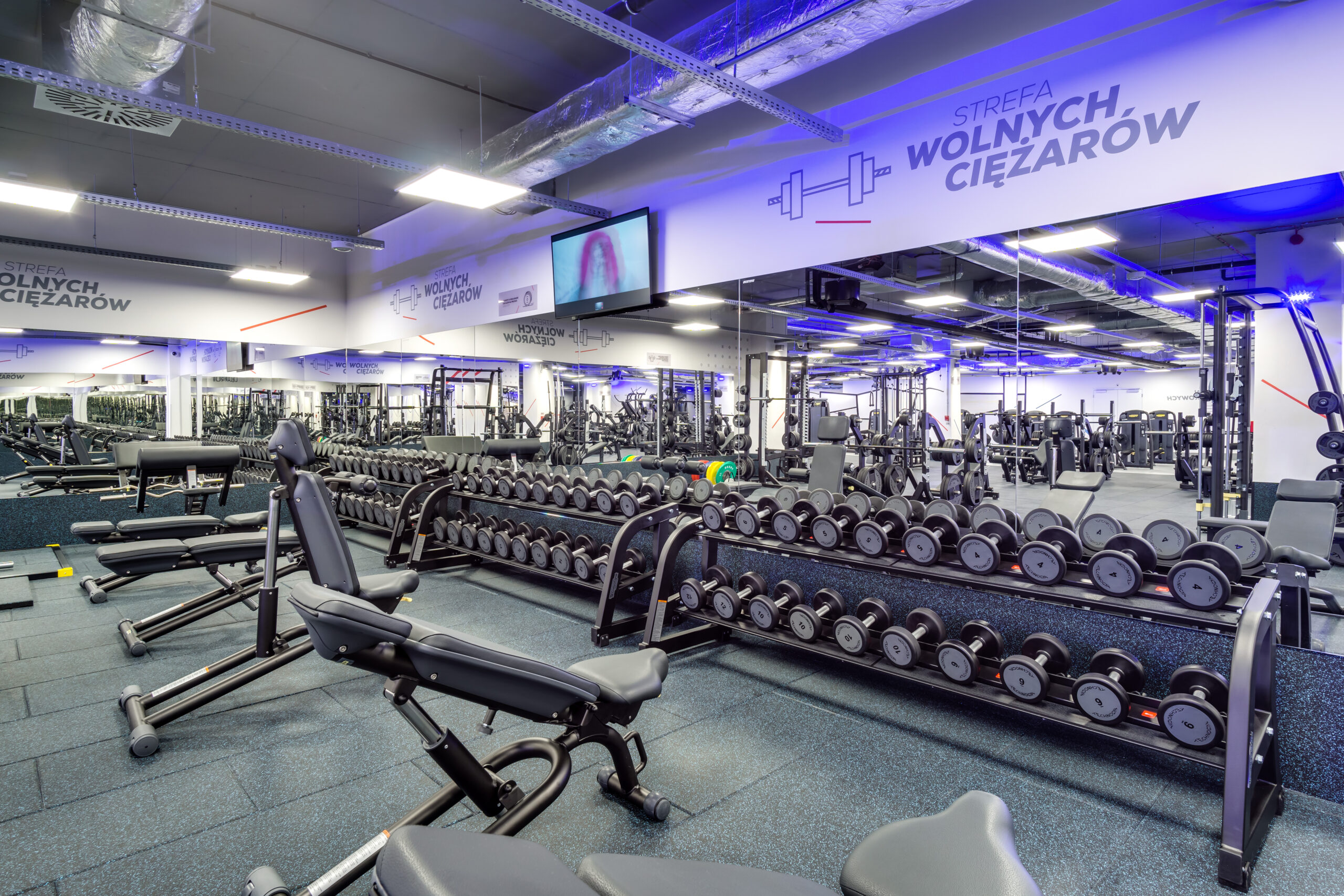 Wnętrze siłowni CityFit Kraków Principio 24/7