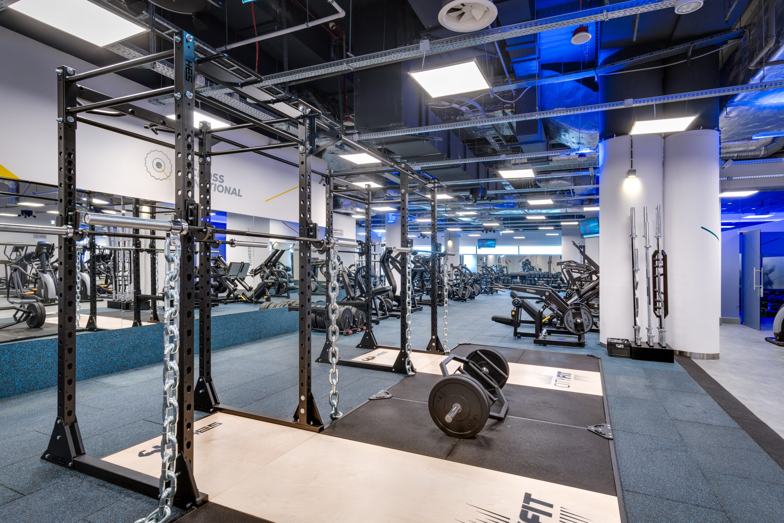Wnętrze siłowni CityFit Lublin CH Lublin Plaza 24/7