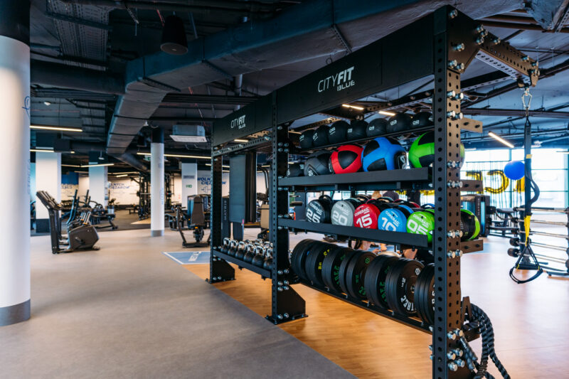 Wnętrze siłowni CityFit Blue Puławy Galeria Zielona