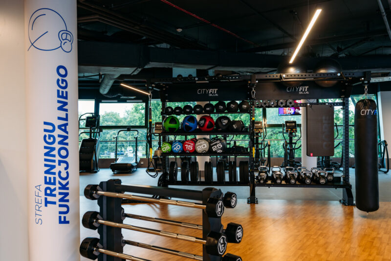 Wnętrze siłowni CityFit Blue Puławy Galeria Zielona