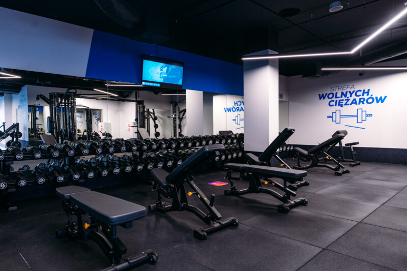 Wnętrze siłowni CityFit Blue Puławy Galeria Zielona
