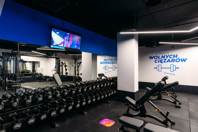 Wnętrze siłowni CityFit Blue Puławy Galeria Zielona